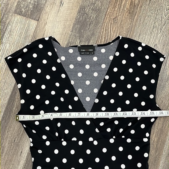 Max and Cleo Polka Dot Babydoll A-line Dress Sz XS Classic Y2K Retro Pin up - Picture 4 of 9